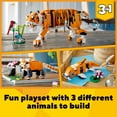 thumbnail image 5 of LEGO Creator 3 in 1 Majestic Tiger Building Toy - Build & Display Set for Kids, Girls & Boys, Ages 9+ - Gift for Christmas - Create a Tiger, Panda, or Koi Fish - 31129, 5 of 9