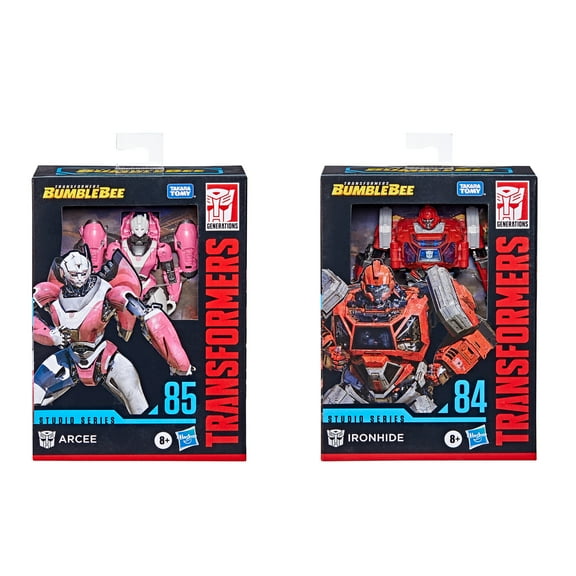 Transformers Studio Series Ironhide and Arcee Kids Toy Action Figure Set for Boys & Girls