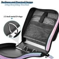 thumbnail image 5 of Water-Resistant 3-Ring Binder Organizer with Multiple Pockets Zipper Binder Bag for Office Pastel Pink Marble Texture, 5 of 8