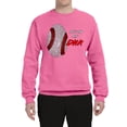 thumbnail image 2 of Wild Bobby, Baseball Fingerprint It's In My DNA, Sports, Unisex Crewneck Graphic Sweatshirt, Neon Pink, 3X-Large, 2 of 5