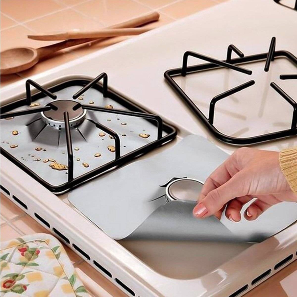 Easy To Clean Up Reusable Nonstick Foil Gas Hob Protector Liner Cover
