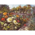 thumbnail image 2 of Whatmore, Nel 14x12 Black Ornate Wood Framed with Double Matting Museum Art Print Titled - Dusk in the Walled Garden, 2 of 4