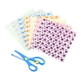 thumbnail image 1 of Uxcell 3inch Origami Paper Set, 70Pcs Luminous Square Paper, Four-Leaf Style, 1 of 6