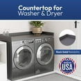 thumbnail image 3 of OfficeSimpli Washer Dryer Countertop w Non-Slip Pads, Made in USA, Laundry Room Wood Topper, Washer Dryer Cover for Top, Laundry Guard, Laundry Countertop, Laminate Finish, (Slate Grey), Large, 3 of 8