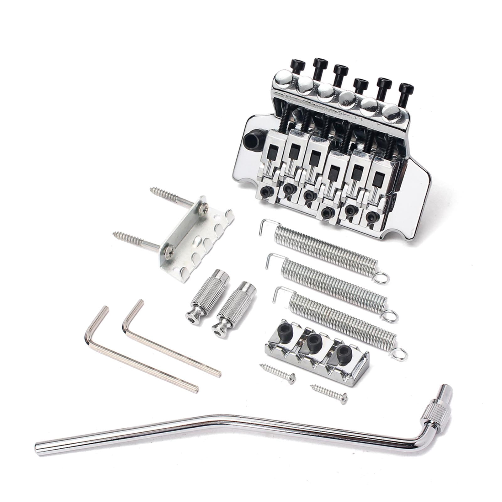 Double Locking Tremolo Bridge System Set For Electric , Chrome, Easy to Install