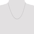 thumbnail image 2 of 14k White Gold 20 Inch .6mm Round Link Cable Chain Necklace Pendant Charm, 2 of 9