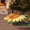 thumbnail image 5 of Rateoe Golden Sunflower In Field Pattern Christmas Tree Skirt with Ties , Christmas Tree Decorations, Farmhouse Christmas Decor Xmas Holiday Decorations-30", 5 of 6