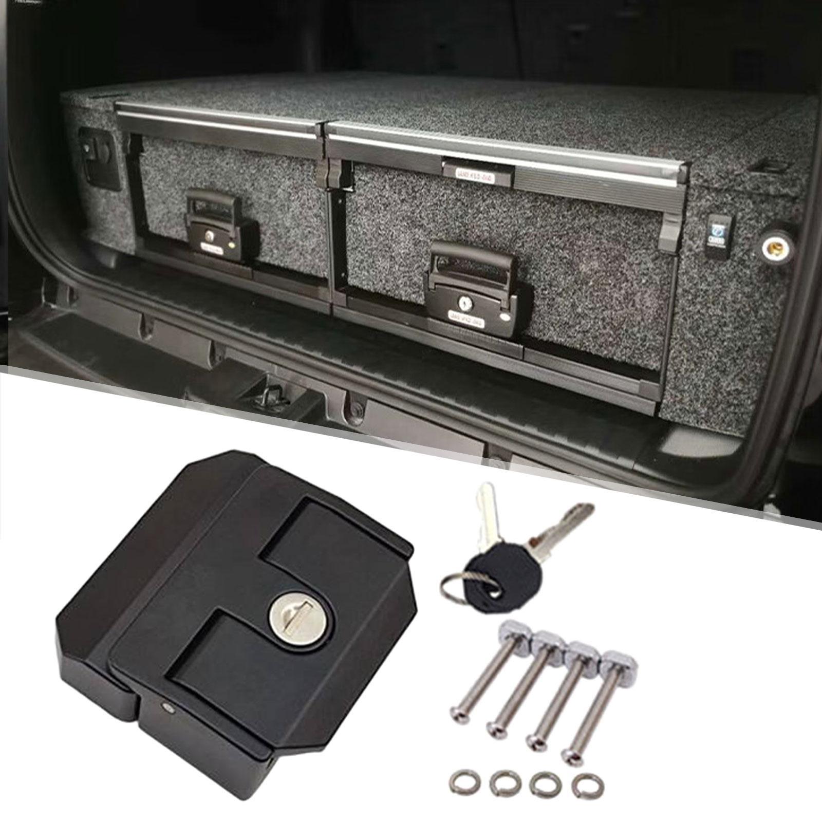 Baoblaze Tool Box Lock with M5*40 Screws Cabinet Door Lock for Aluminum Doors RV interior black