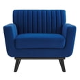 thumbnail image 3 of Modway Engage Channel Tufted Performance Velvet Armchair in Navy, 3 of 7