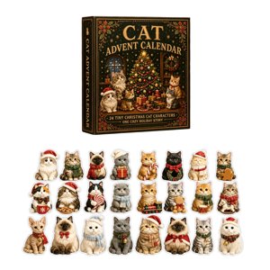 Advent Calendar 2026 Cat Advent Calendar 2026 Cat Advent Calendar Christmas Advent Calendar 2026 24 Day Christmas Countdown Acrylic Advent Calendar