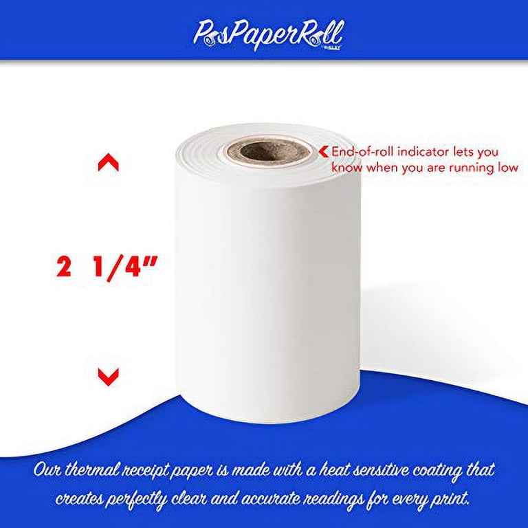 150 Rolls) 2 1/4 X 85' Thermal Receipt Paper - Veeder...