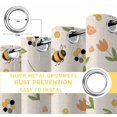 thumbnail image 6 of Flowers Bees Blackout Curtains for Bedroom/Living Room, Thermal Insulated Kitchen Curtains, Farmhouse Spring Botanical Flowers Leaves Grommet Darkening Window Treatment Drapes 52"x72"x2, 6 of 8
