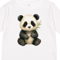 thumbnail image 4 of Inktastic Adorable Panda with Bamboo Illustration Boys or Girls Long Sleeve Toddler T-Shirt, 4 of 5