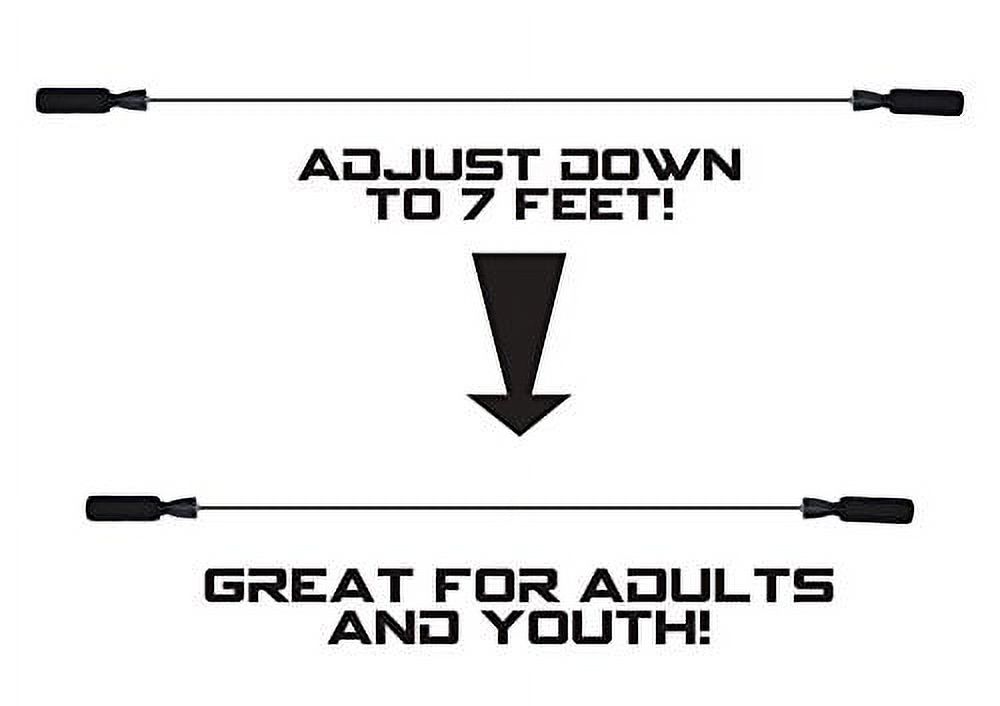 Crown Sporting Goods Deluxe Speed Jump Rope, Fast Bearings, Foam Comfort Handles - image 5 of 6