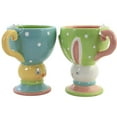 thumbnail image 4 of Tabletop Dottie Fancy Cup St/2 Dolomite Easter Beverage Bunny Chick A5076, 4 of 4
