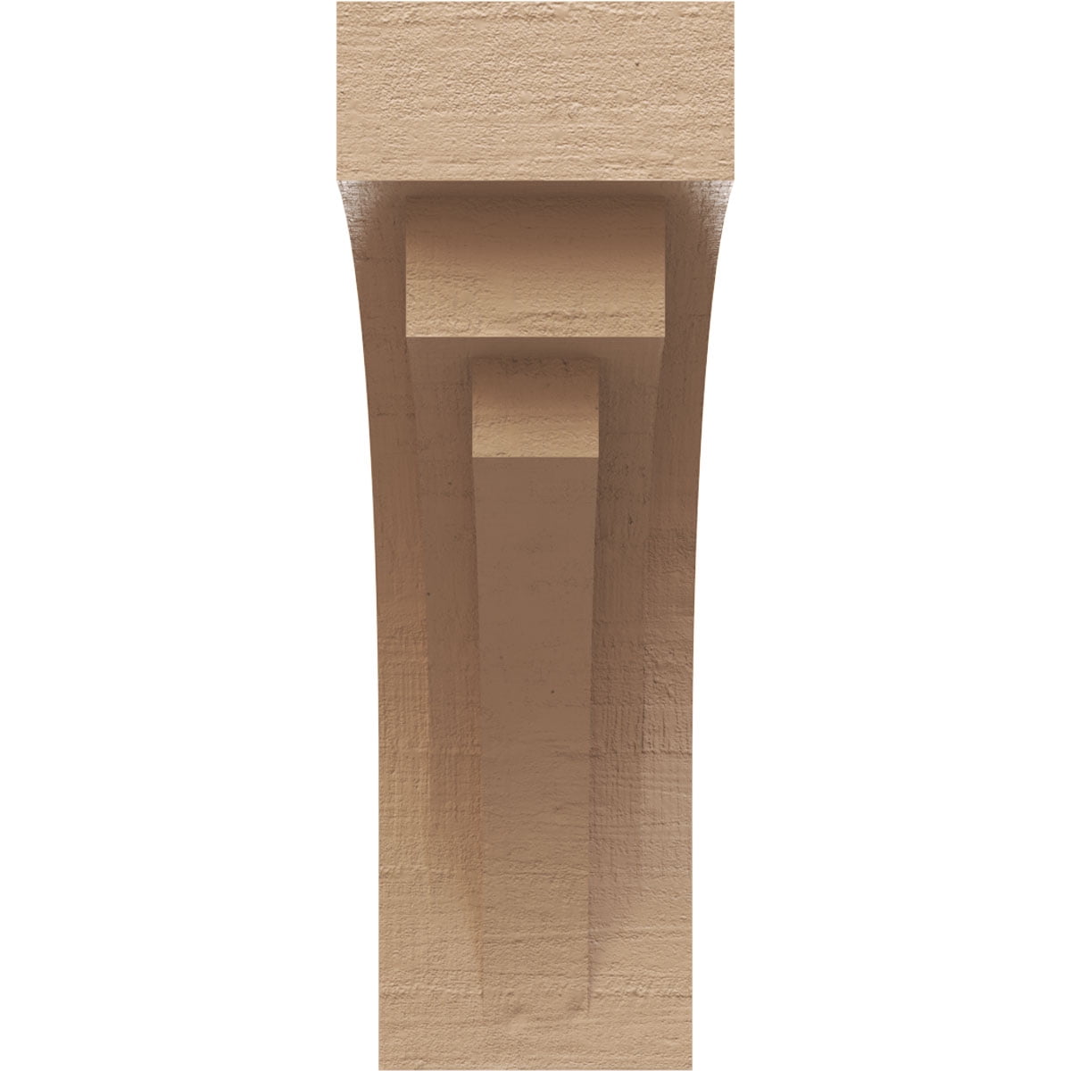 3"W x 6"D x 9"H Classic Rockford Rough Cedar Woodgrain TimberThane Corbel, Primed Tan