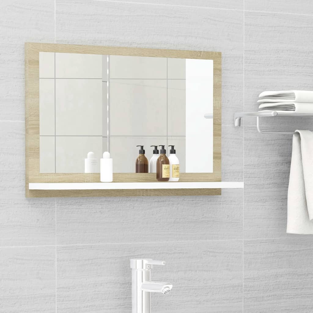 Oak Bathroom Mirror With Shelf Everything Bathroom