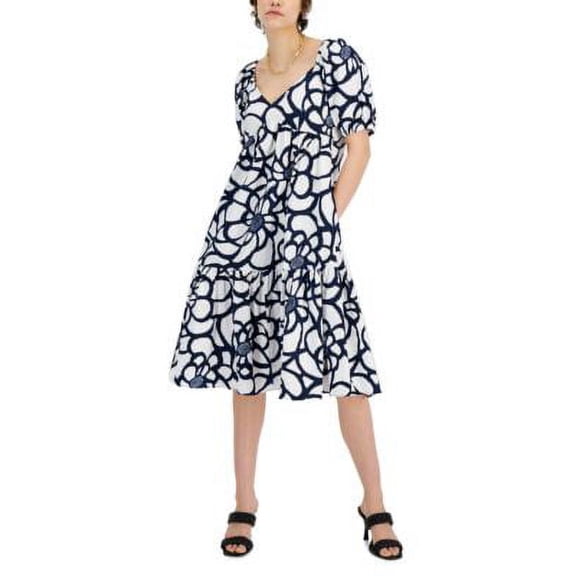 MSRP $100 Inc International Concepts Women Cotton A-Line Dress Size Medium