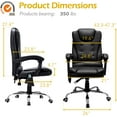 thumbnail image 6 of YODOLLA High Back Faux Leather Massage Office Chair Adjustable Heated Executive Computer Chair, Black, 6 of 8