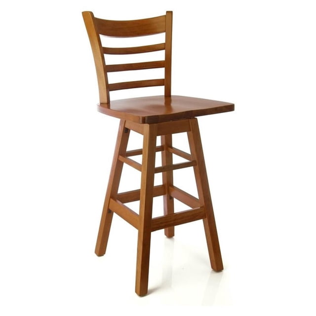Beechwood Mountain Ladder Back 30" Swivel Bar Stool in Cherry