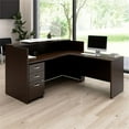 thumbnail image 3 of Arrive 72W x 72D L Reception Desk with Drawers in Mocha Cherry - Engineered Wood, 3 of 12