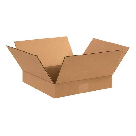 12 x 12 x 2" Flat Corrugated Boxes, ECT-32 Brown Shipping/Moving Boxes 25 Boxes