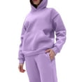 thumbnail image 3 of UVN Hoodie Tracksuit for Women Casual Sweatsuit 2Pcs Jogger Set Activewear Outfits with Pockets, 3 of 7