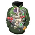 thumbnail image 3 of Sudadera con capucha con estampado 3D de astronauta de dibujos animados para hombres y mujeres, sudaderas casuales de gran tamaño, ropa de calle de hip hop para niños, 3 of 5