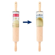 Wood Rolling Pin 10 x 2, Water-Resistant, Wood Barrel Dough Rolling Pin, GoodCook, 1 Piece