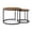 Walmut, variant on Set of 2 Round Nesting Coffee Tables, Black Top & Frame, Marble Pattern MDF & Metal, Modern Industrial Living Room, Bedroom, Balcony Tables