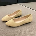 thumbnail image 6 of Xiaoxatg Women's Casual Shoes - Fashionable Solid Color Suede Stirrup Shoes for All-Day Comfort 9 Yellow, 6 of 9