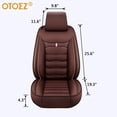thumbnail image 5 of OTOEZ Car Seat Covers Full Set Leather Front and Rear Bench Backrest Seat Cover Set Universal Fit for Auto Sedan SUV Truck, 5 of 12