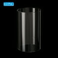 thumbnail image 3 of Uxcell 3"x4" Open Ended Glass Candle Holders High Borosilicate Glass Chimney Clear Cylinder Candleholder 2Pcs, 3 of 5