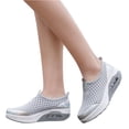 thumbnail image 3 of YOUYEDIAN Orthopedic Shoes for Women Arch Support Sneakers Lightweight Non Slip Slip on Walking Shoes Mesh Stretch Comfort 2026 New Foam Shoes (Light Gray), 3 of 7