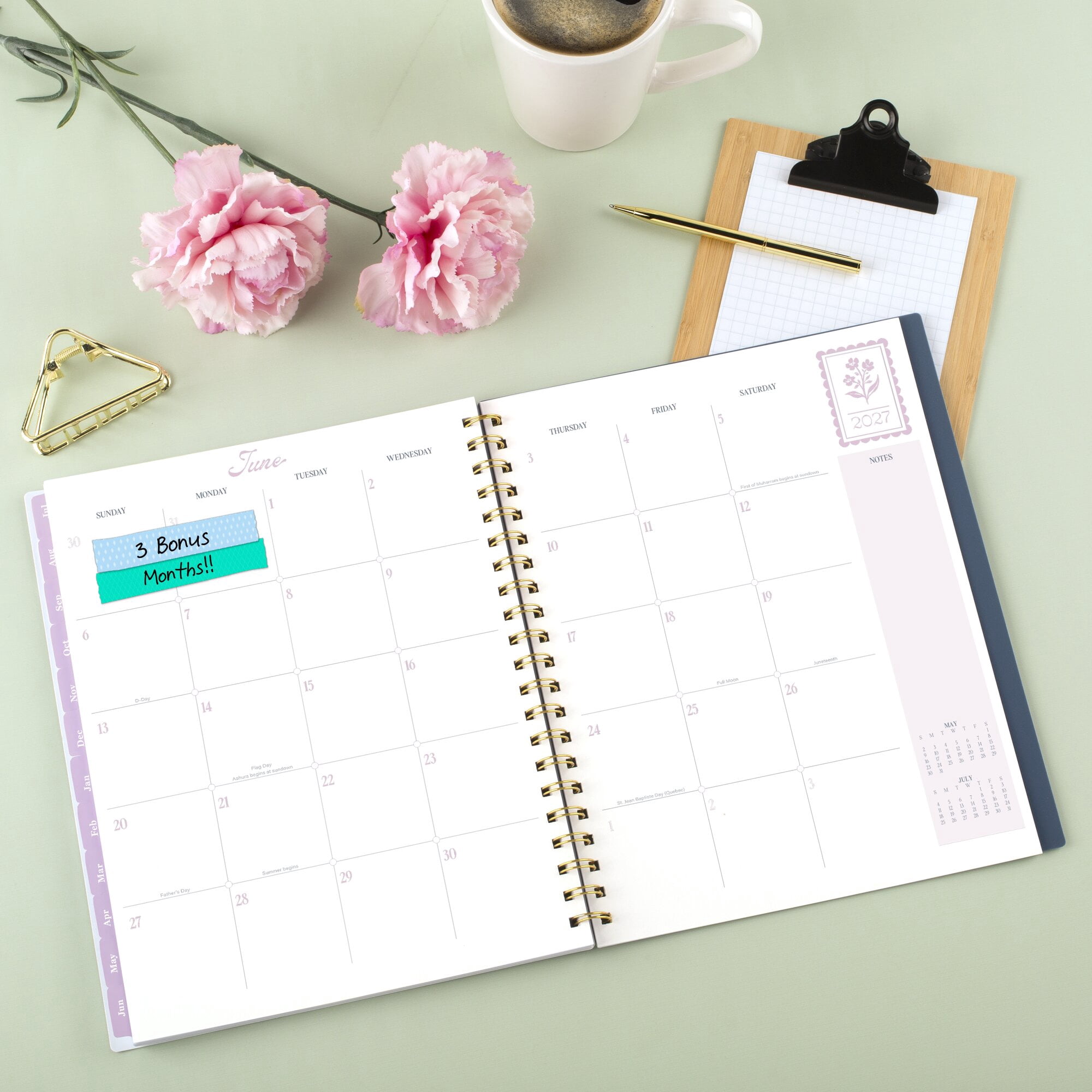 Cherrywood Lane for Mead Cambridge Academic 2026-2027 Weekly Monthly Planner