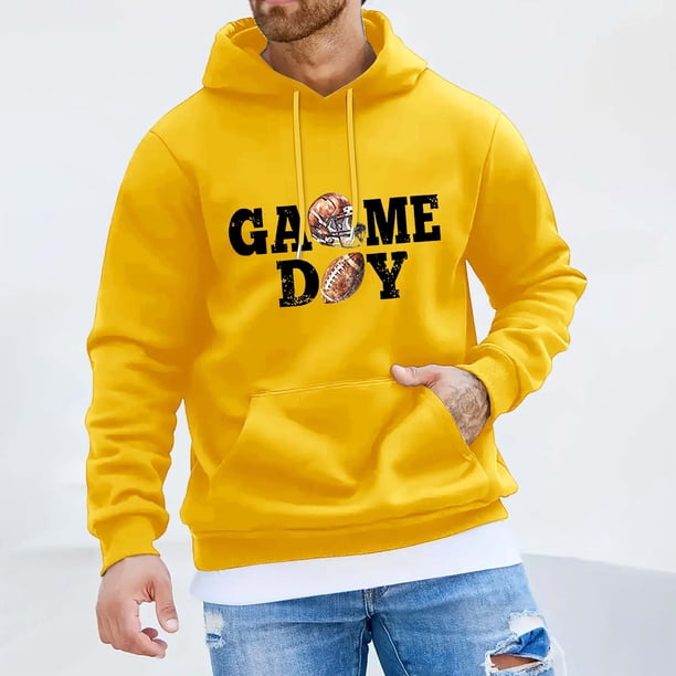 WILLBEST Sudaderas para Hombre, Sudadera con Capucha y Cordón con Estampado De Rugby para Hombre, Sudadera Informal Holgada y Cómoda para Negocios Chica
