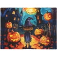 thumbnail image 3 of Halloween Tablecloth 60" X 84" Rectangular, Halloween Witch and Pumpkin Washable Table Cloth Cover for Party Picnic Dinner Decor, 3 of 6