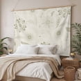 thumbnail image 3 of Green Spring Flowers Large Tapestry for Bedroom Wall Hanging Tapestry, Vintage Leaves Country Rustic Ceiling Backdrop Tapestries Poster Blanket Wall Decor for Teens Room Living Room Dorm 100" x 59", 3 of 8