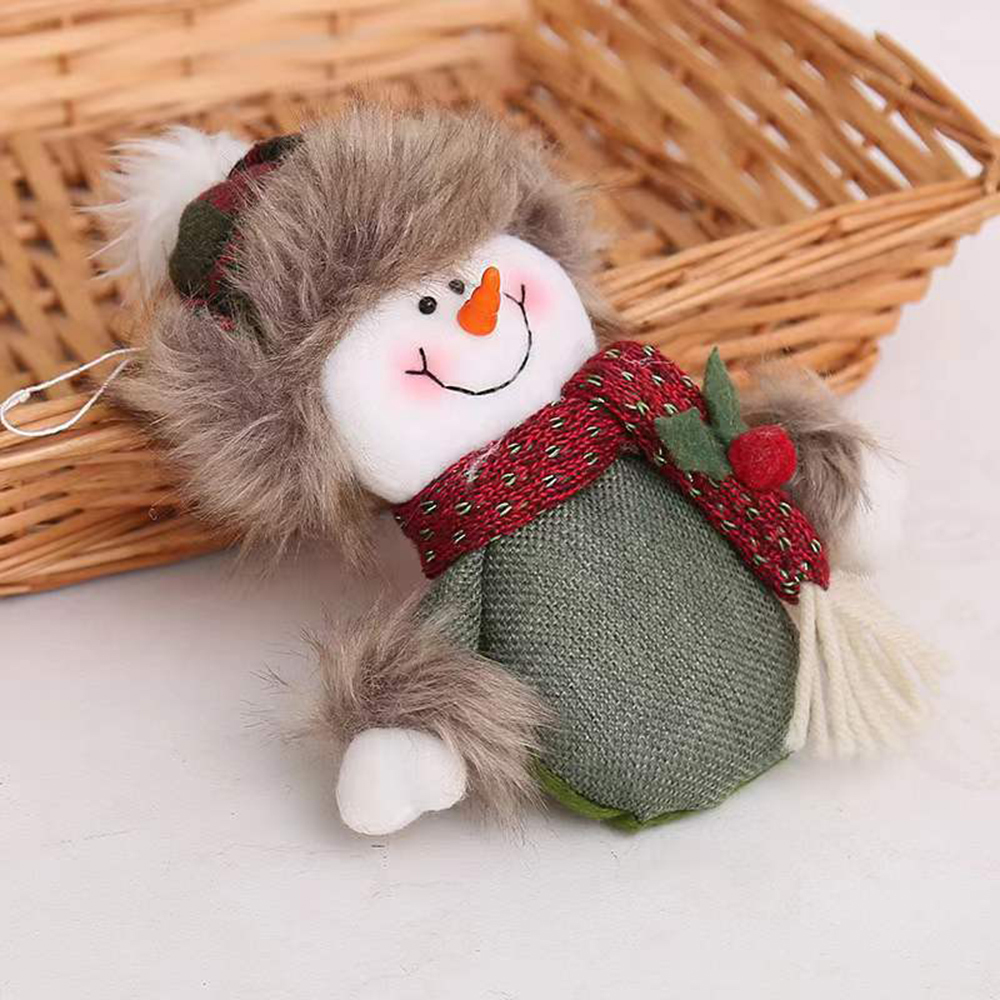 Christmas Hanging Plush Ornament for Holiday Xmas Fireplace Party Decoration Ornament for Home Inside Snowman Plush Perfect Holiday Decoration Christmas Plush Ornament for Home for Christmas  Snowman - image 4 of 8