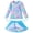 Blue Leopard, variant on Girls Swimsuit Rash Guard Set 2 Piece Long Sleeve Bathing Suit Swim Skirt with Shorts 5-6 Years