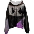 thumbnail image 1 of LUOGENLI Chandails à Capuche pour Hommes à Fermeture Éclair Grande Taille Mode d'Halloween pour Hommes Imprimé Décontracté Grande Taille Ample à Manches Longues Chandail à Capuche Chandails à Capuche pour Hommes Graphique Country Violet Taille TTTTG, 1 of 3