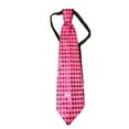 thumbnail image 2 of Eosunjian LED Luminous Tie Dot Print Button Battery Powered Necktie Men Women Colorful Sequins Glowing Tie Parties Nightclubs Accessories Rose Red, 2 of 13