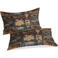 thumbnail image 2 of LAICAIW Rustic Cottage Quilt 3-Piece Set, Wild Elk and Southwest Tribal Pattern, Brown, Queen, 2 of 7