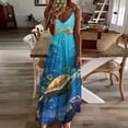 thumbnail image 3 of Nautical Green Sea Turtles Sleeveless Dress Woman Fashion Long Dresses Women's Summer Suit Dress Summer 2025 Women, 3 of 7