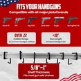thumbnail image 6 of SAFETY STORAGE Handgun Hangers 6pk - Made in USA - Original Gun Safe Pistol Hangers - Organizer Hooks for Safe, Shelf, Rack, Cabinet or Display - Vinyl Coated American Steel, 6 of 8