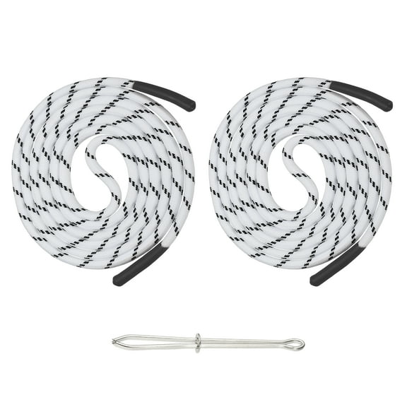 Uxcell 2pcs 53inch Drawstring Cords Replacement Drawstring Hoodie String Sewing Tool with Easy Threader for Hoodie Sweatpants Jackets Pants Hats Coats Bags, Black