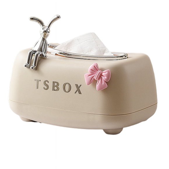 Porta pañuelos con tapa de resorte para pañuelos, organizador de papel para servilletas, caja de almacenamiento de pañuelos (B)