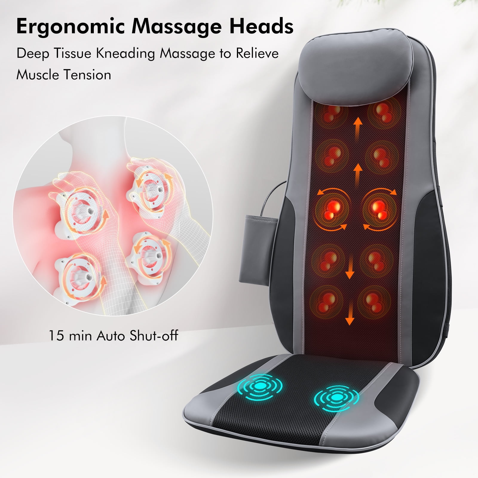Pillow Naipo Shiatsu Neck And Full Back Massager Naipo Shiatsu Back Neck  Massager Naipo Back Massager