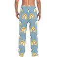 thumbnail image 4 of FORMRS Mens Pajama Pants with Pockets Sleepwear Lounge Bottoms Sizes S-2XL, Light Blue Rainbow, 4 of 7