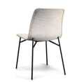 thumbnail image 3 of Ella Modern Dining Chair in White with Matte Black Steel Legs for Kitchen, Living Room and Dining Room (Set of 2, Beige Upholstered Seat ), 3 of 3